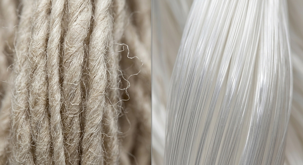Close-up of wool vs viscose rug texture and fiber detail