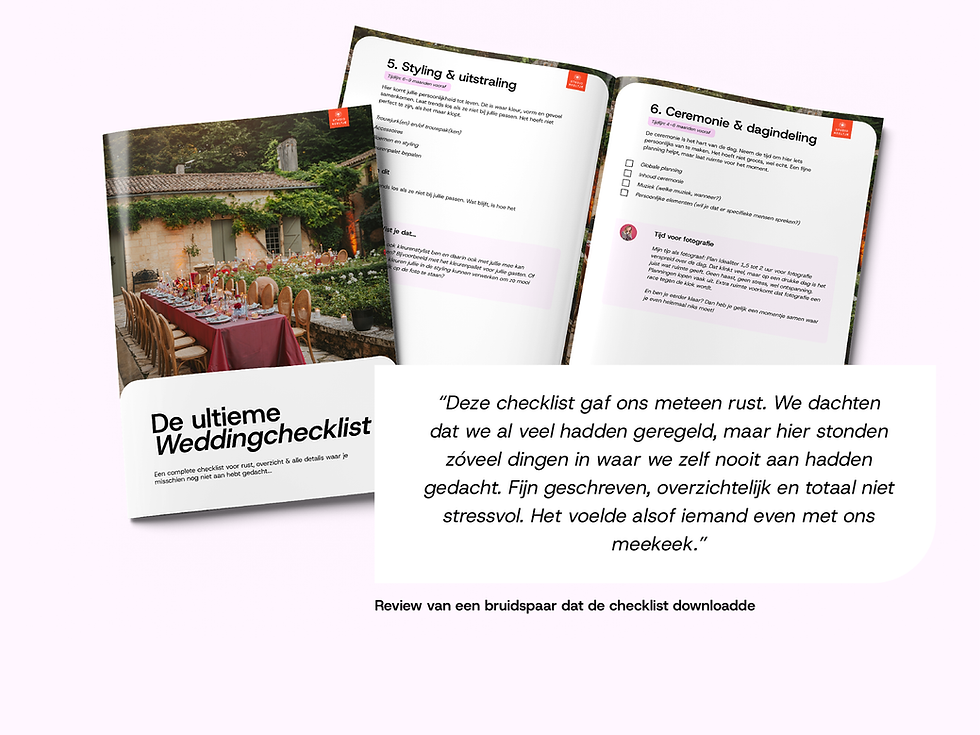 Studio Neeltje - de ultieme weddingchecklist 2026