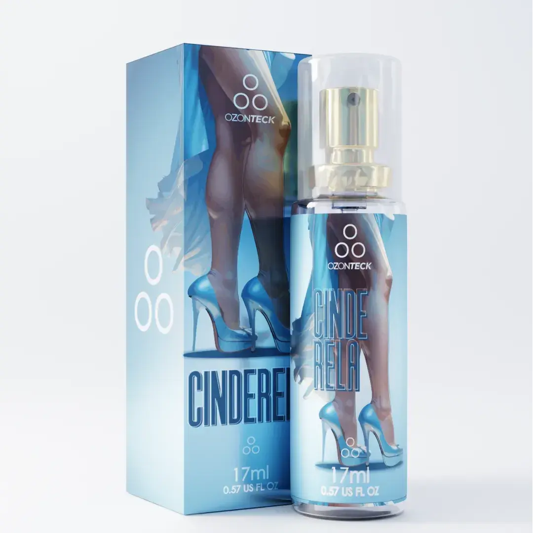 Cinderela — 17 ml — Frasco e caixa do produto Cinderela Ozonteck de 17ml.