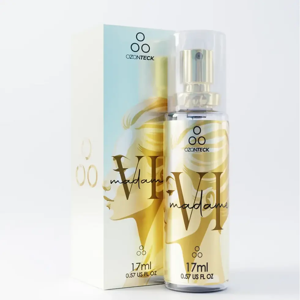 Madame Vi — 17 ml — Perfume Madame Vi 17ml da Ozonteck e sua embalagem.