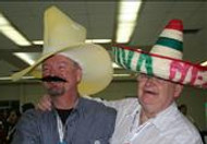 Dr. Thomas Garrity and Dr. Dan Rabbitt sport sombreros