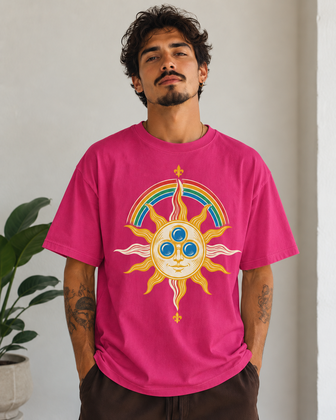 Camiseta Sol GZT — Rosa