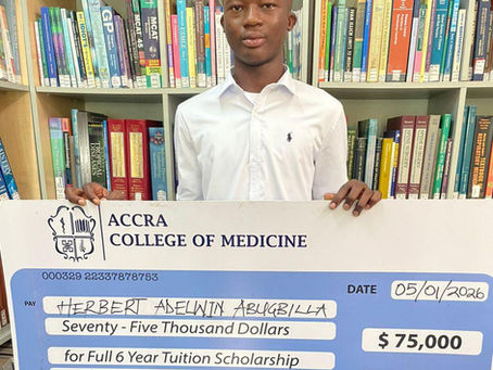  MANKRANSO SHS’ HERBERT ABUGBILLA ADELWIN SECURES A FULL SIX-YEAR MEDICAL SCHOLARSHIP FROM ACCRA COLLEGE OF MEDICINE