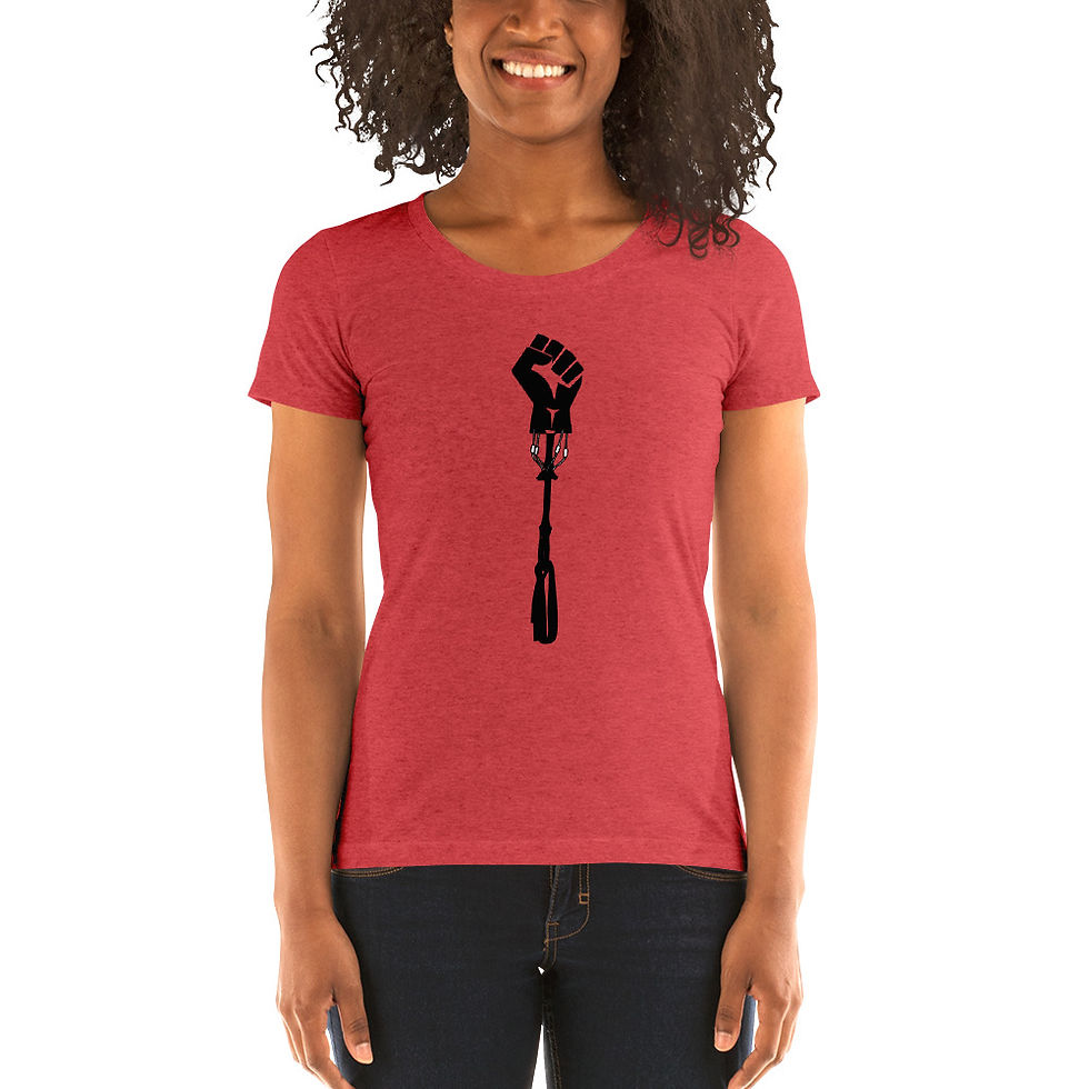 Thumbnail: Raised Fist Cam Ladies' short sleeve t-shirt