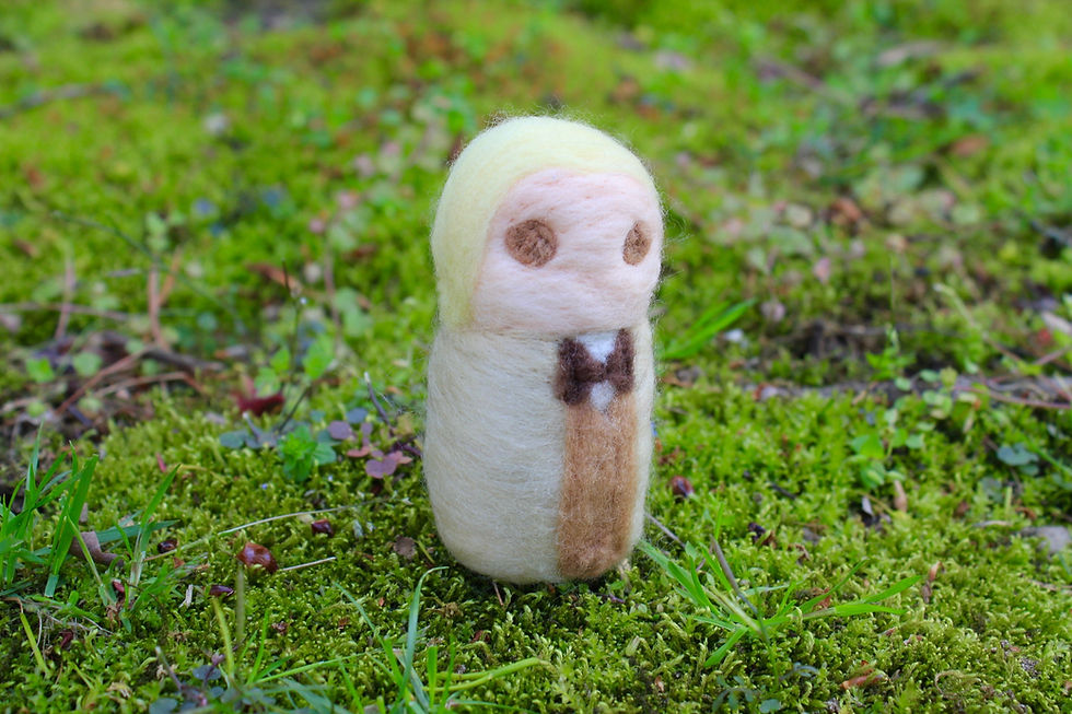 Thumbnail: Felted Aziraphale Angel