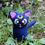 Thumbnail: Felt Purple Moon Cat