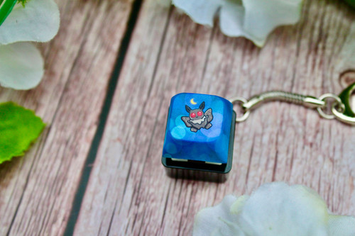 Mothman Keycap Fidget Light-Up Keychain | MiniatureInspiration