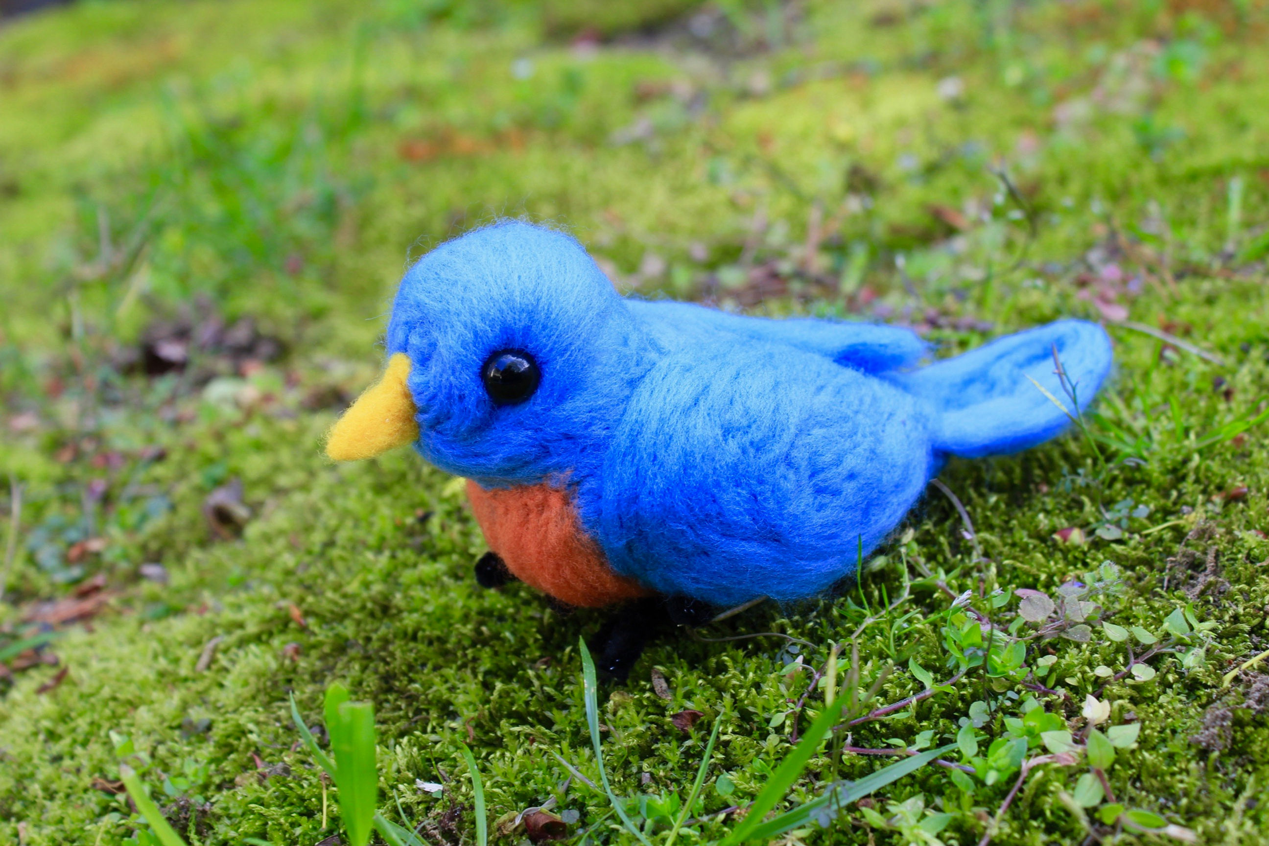 Felted Bluebird Sculpture