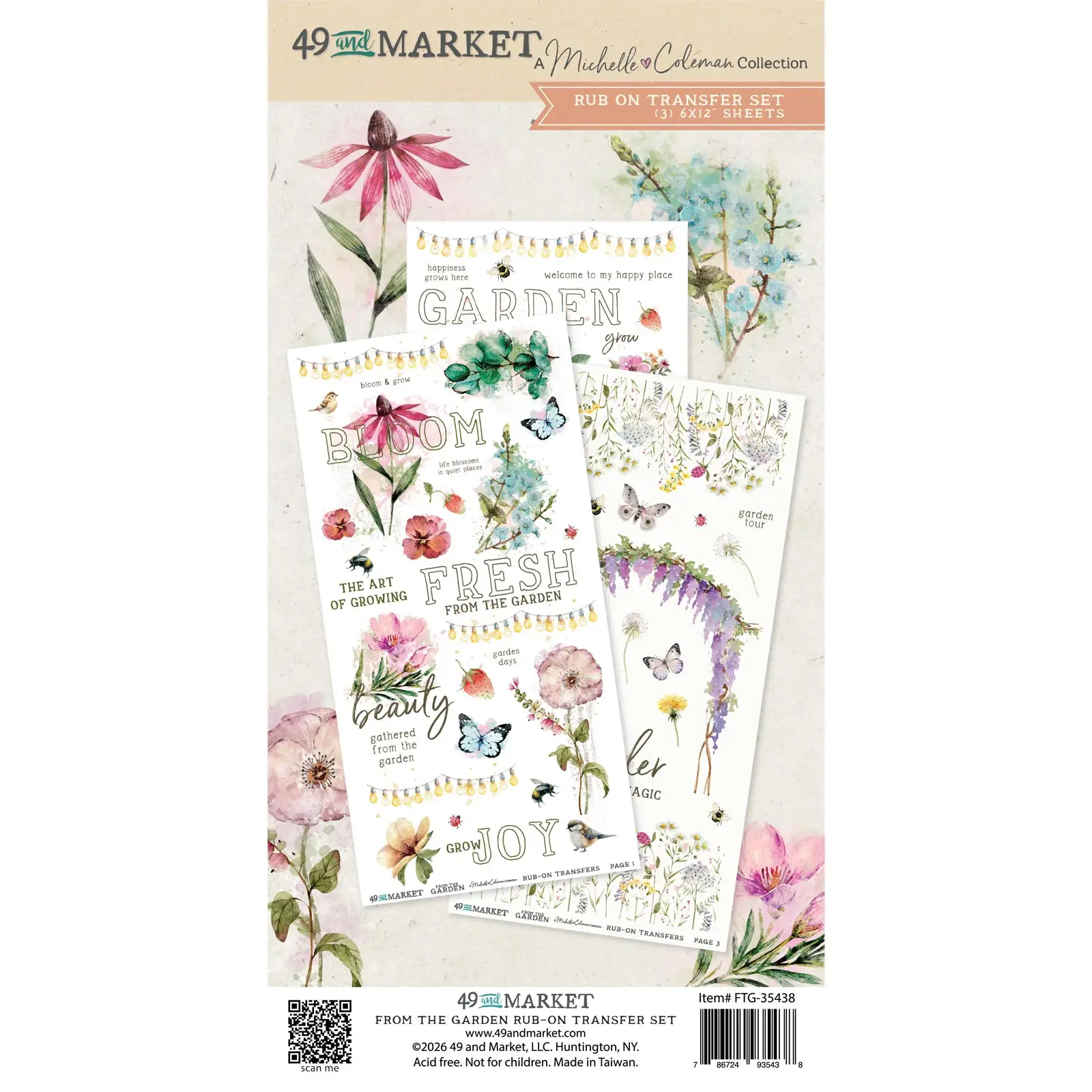“From the Garden” Rub-ons