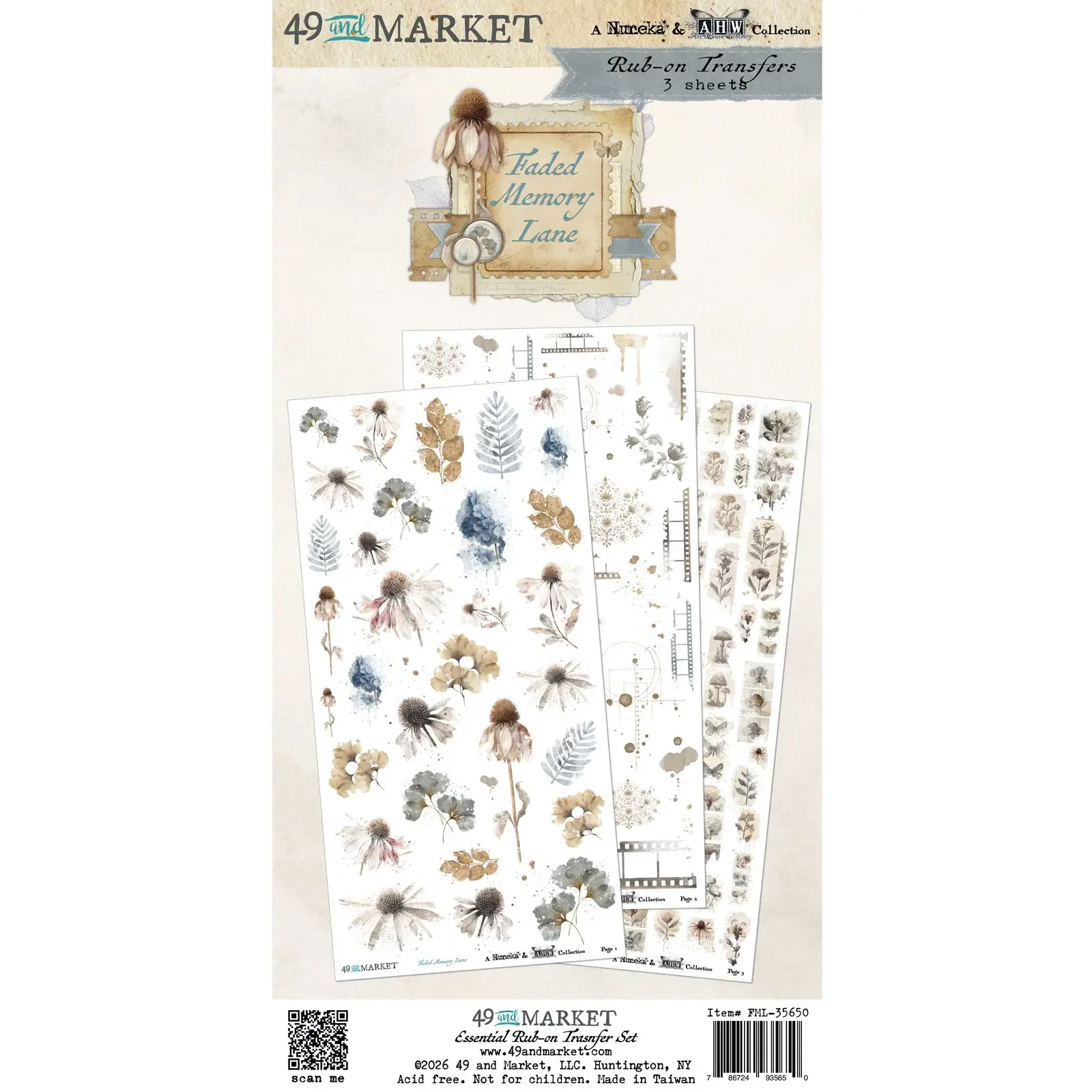 “Faded Memory Lane” Essential Rub-ons