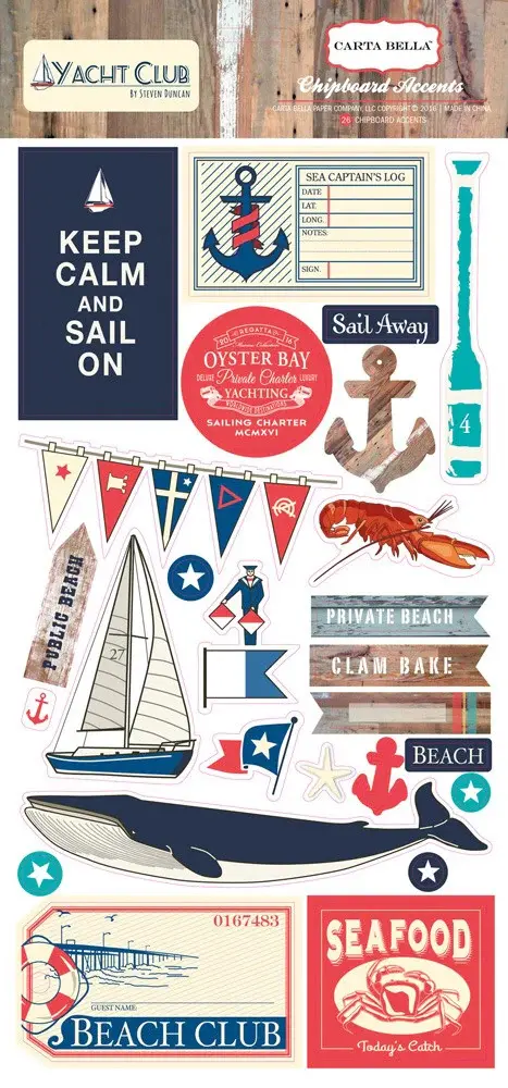 "Yacht Club" Chipboard
