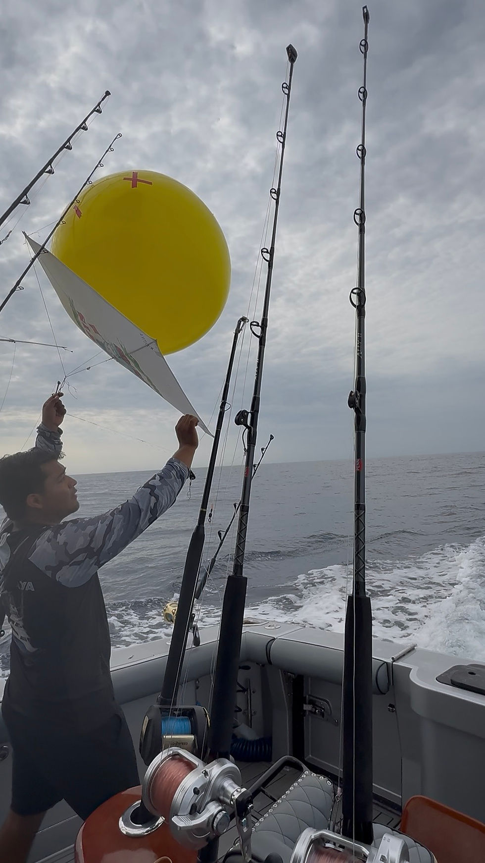 Kite fishing in Cabo for big yellowfin tuna
