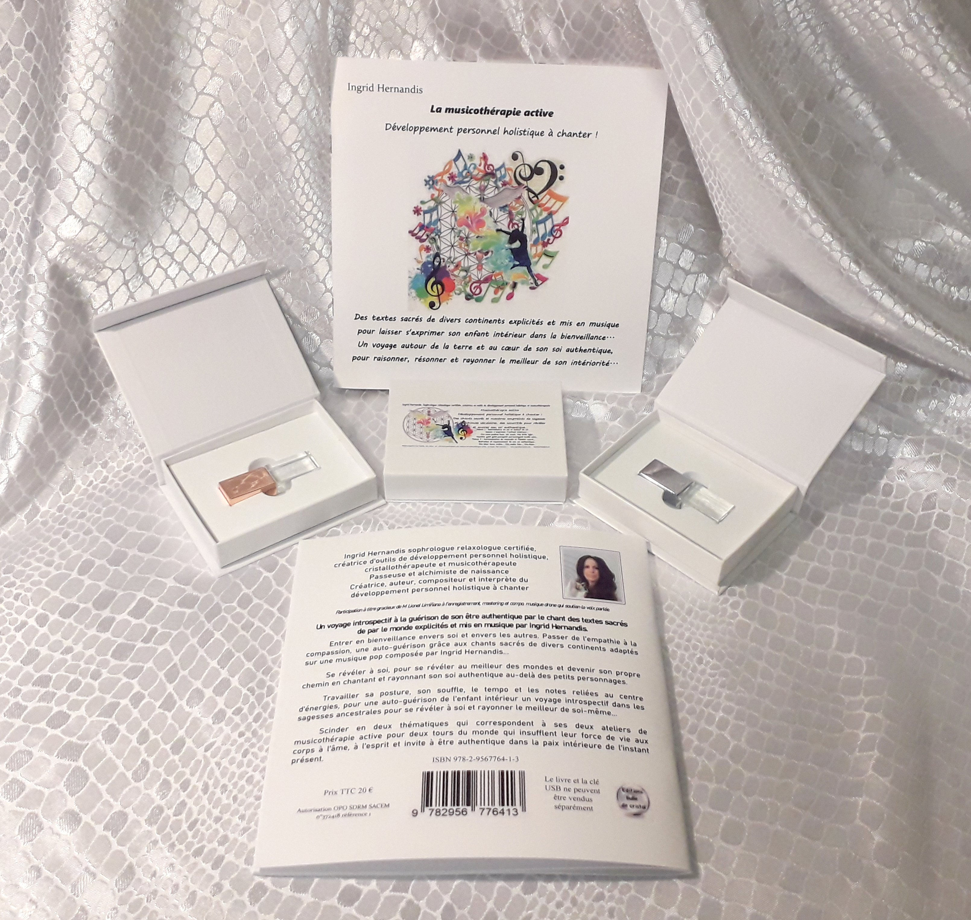 Livre Album+clé USB la musicothérapie active, développement perso. à chanter !
