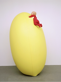 ‘Yellow sculpture fitting to Julie’ 1998, Hans Hemmert