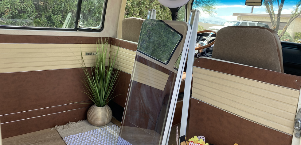Lady Luck Photo Bus Interior w. Photo Booth and Props