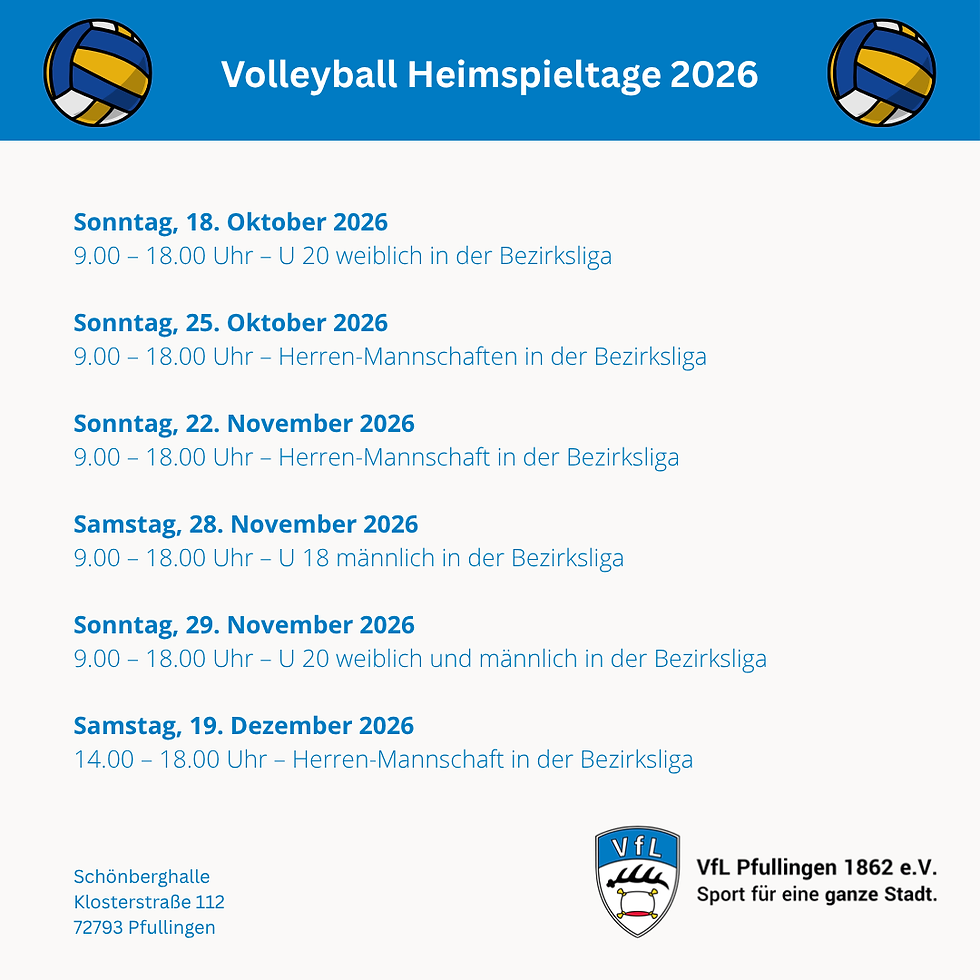 Volleyball Heimspieltage