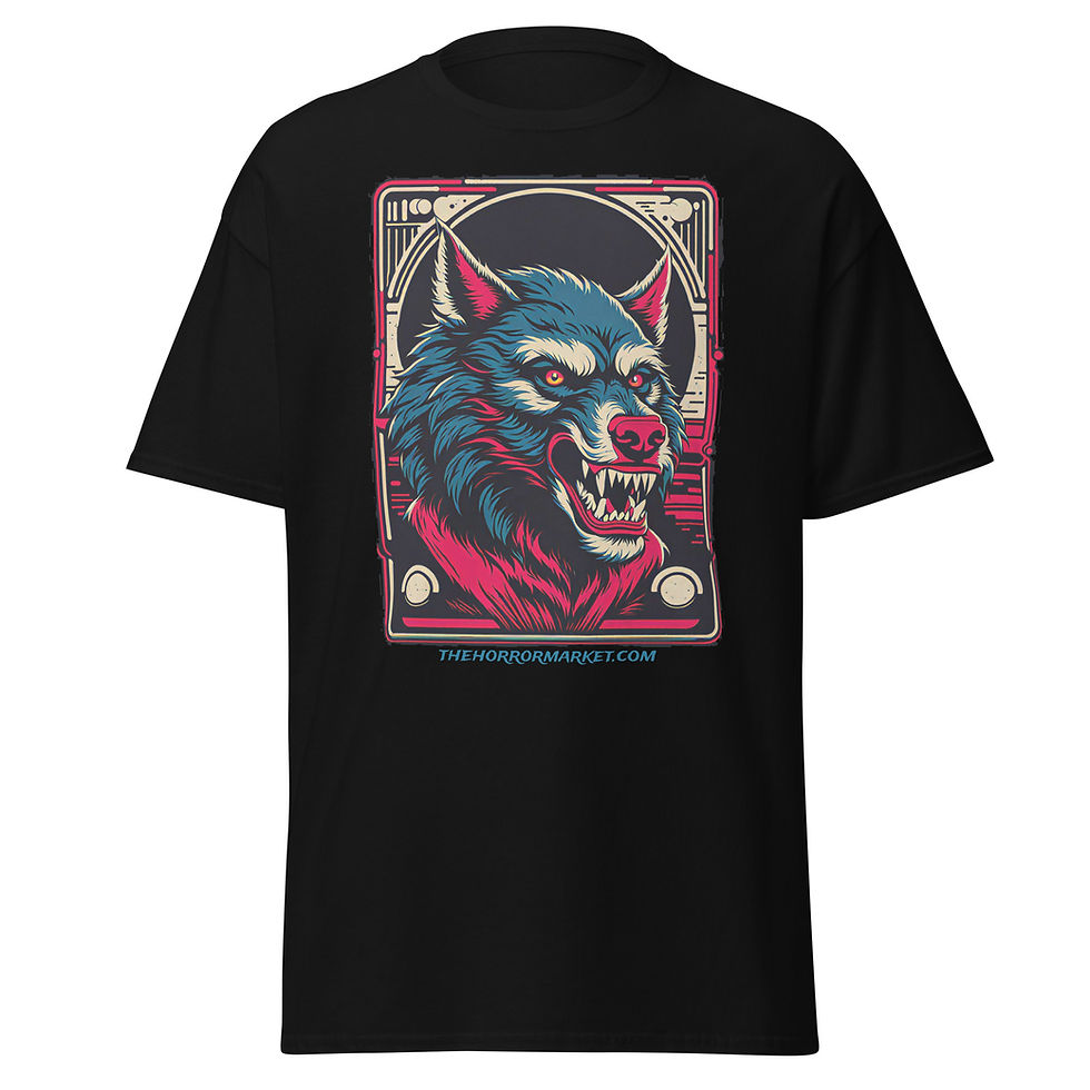 Blair Mueller Art - The Horror Market - Classic Cotton Tee - Silverback Jack - Werewolf - black