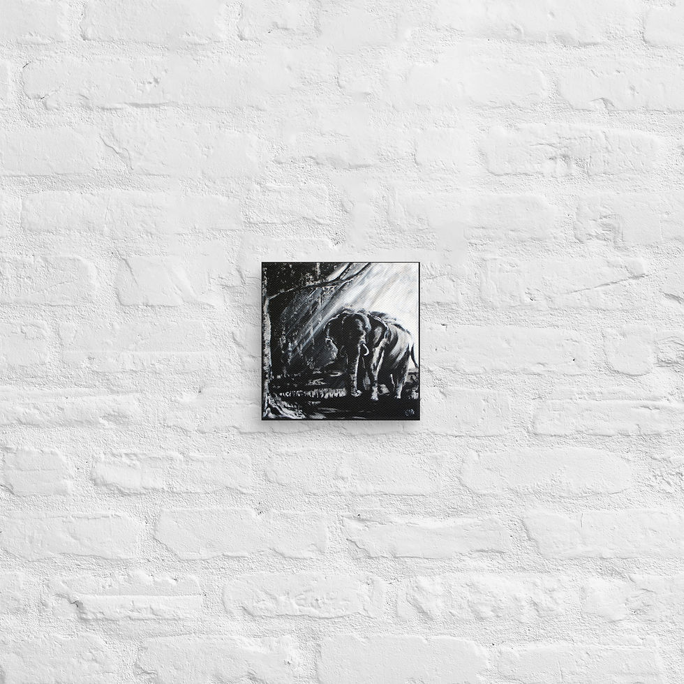 Thumbnail: Canvas Art Print - Blair Mueller Art - Angelephant - Elephant in Jungle