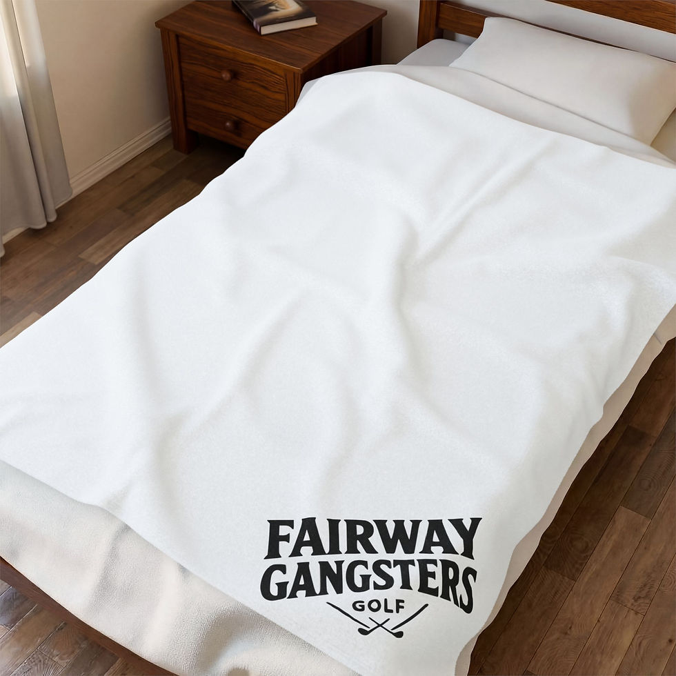 Thumbnail: Golf Velveteen Plush Blanket — "Fairway Gangsters" Logo Throw