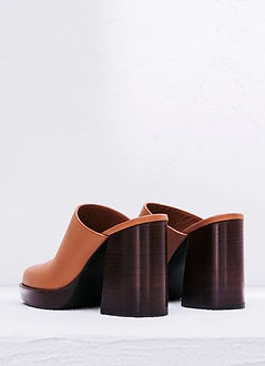 high heeled 70s style clog