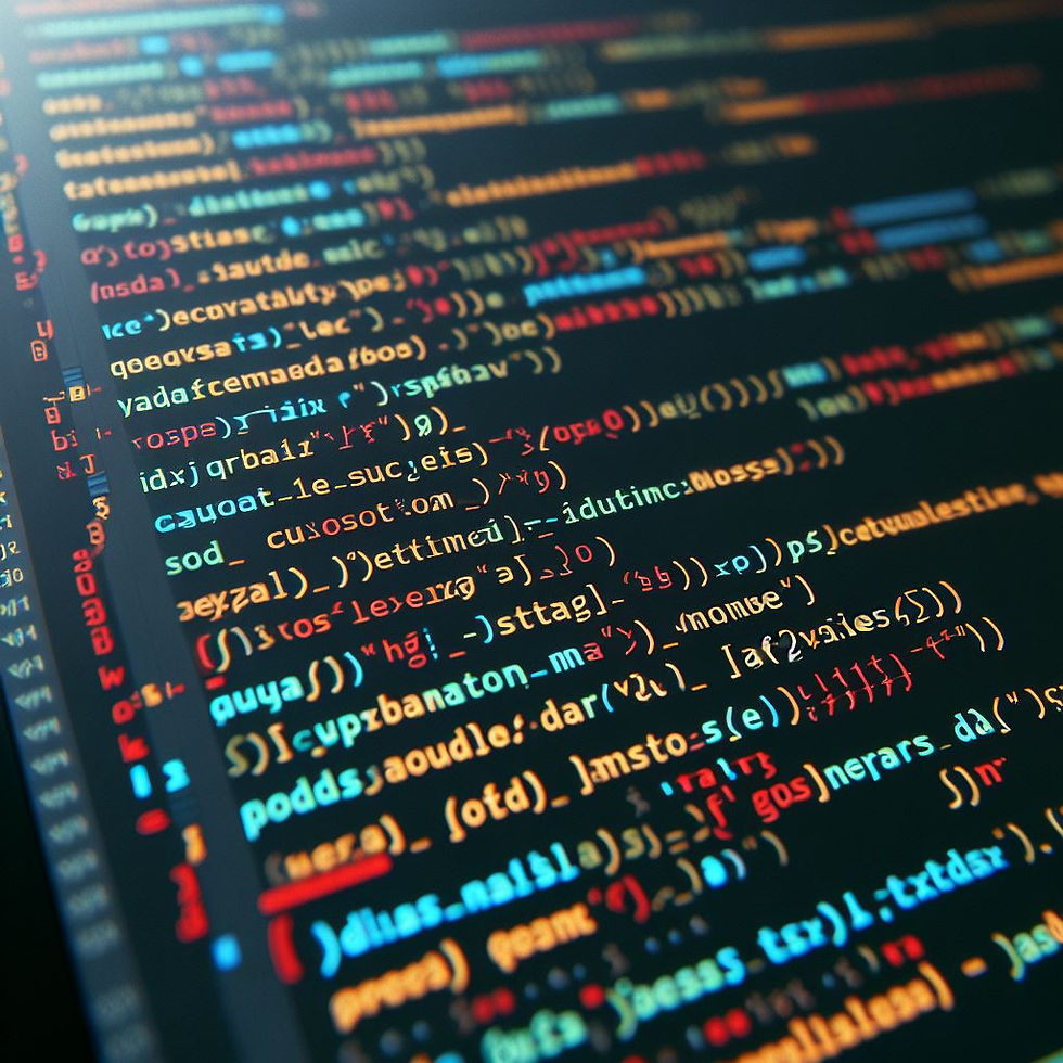 computer screen show sql language