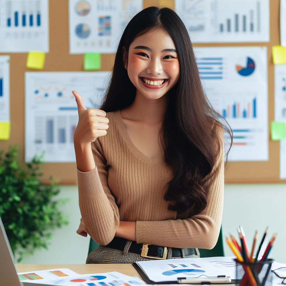 girl working in the renowned company