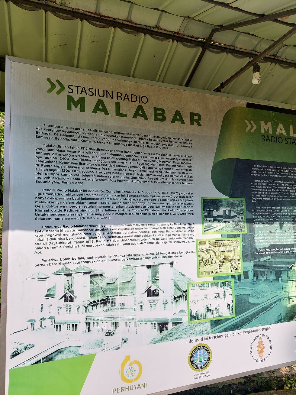 Papan informasi stasiun radio malabar