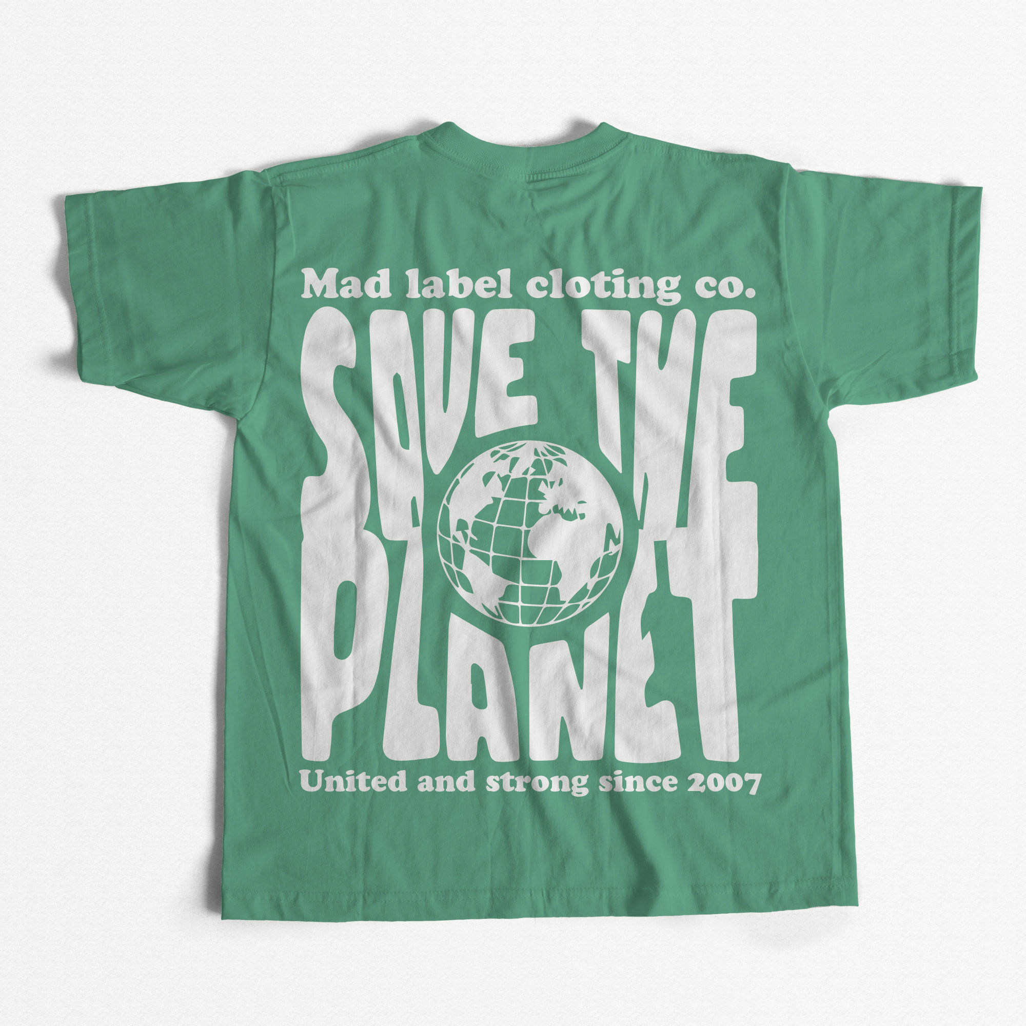 Camiseta Save the World verde