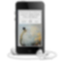A phone with headphones showing the audio recording