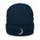 Thumbnail: Ribbed Knit Beanie – Embroidered Moon