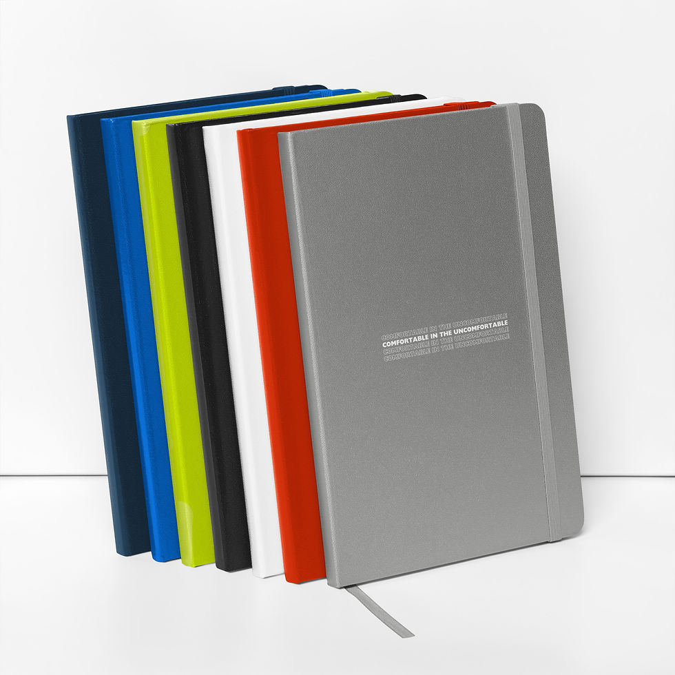 Thumbnail: Hardcover Bound Notebook - White Lettering