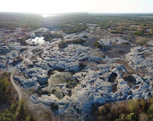 Vista panoramica do lajedo que está inserido o sítio - Fonte: Ricardo Matos