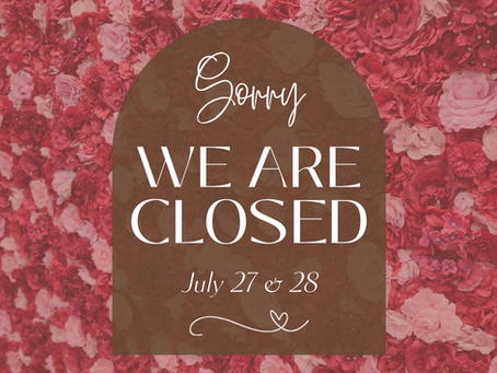 Closed for Inventory - 2 days!