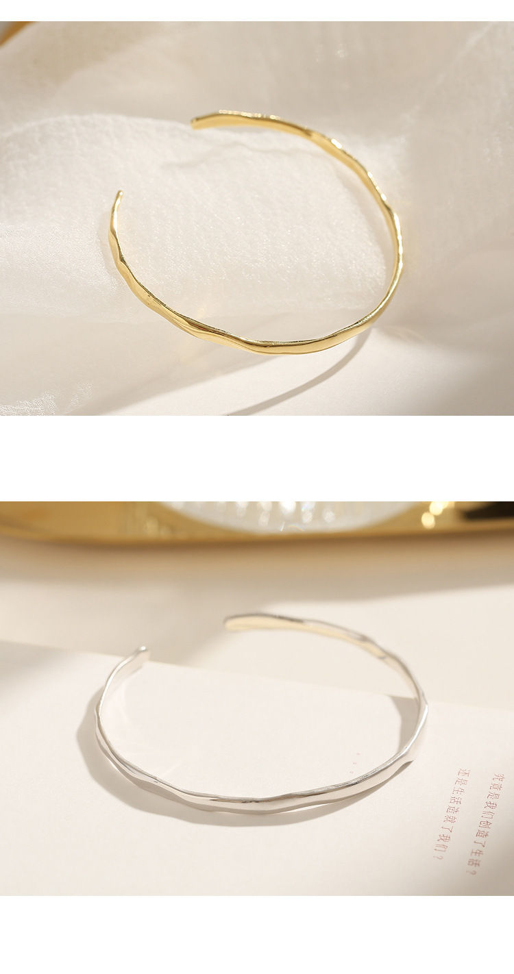 Thumbnail: Irregular Open Cuff Bracelet — Polished Unisex Design