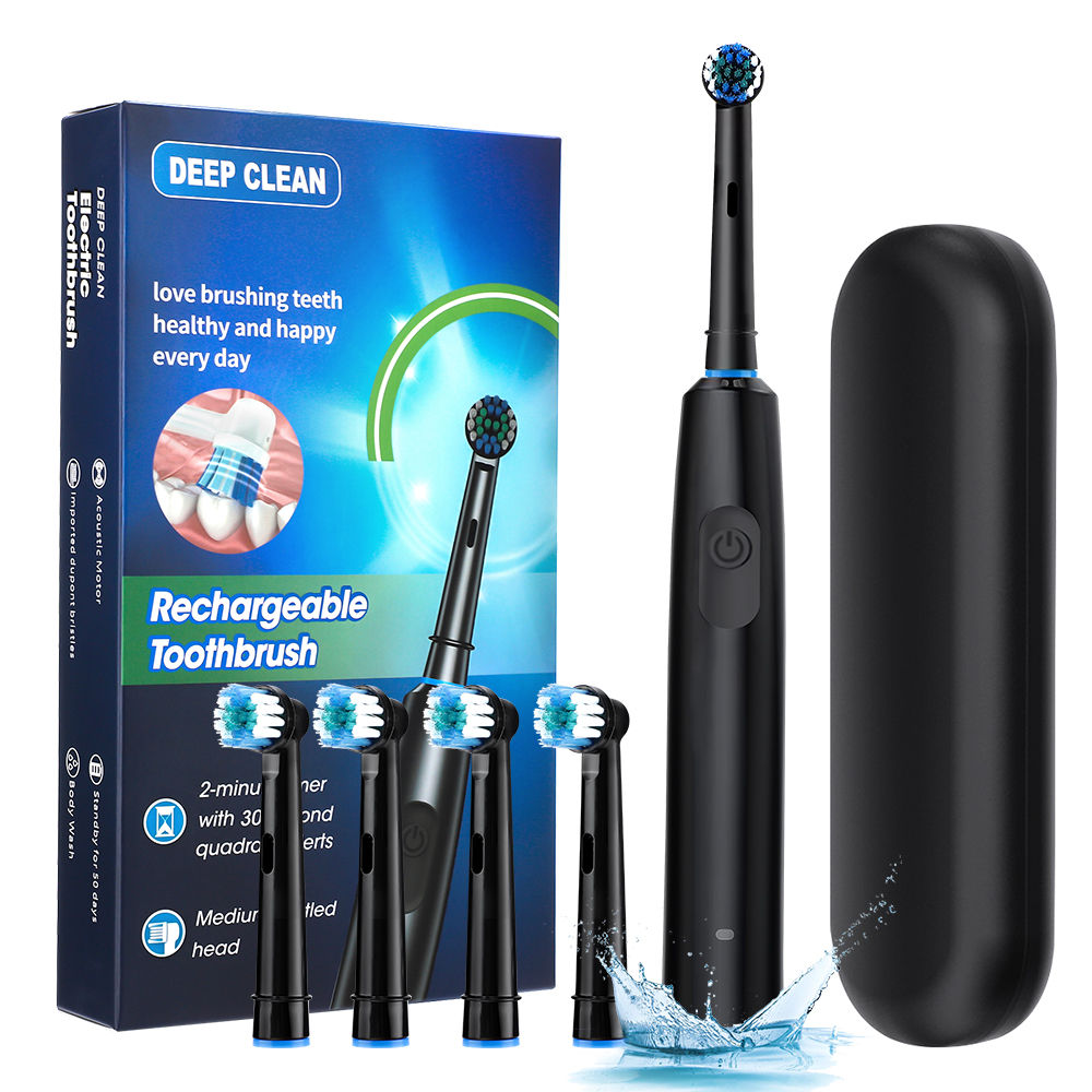 Intelligent Rotating Electric Toothbrush, Rechargeable Rotary Toothbrush Compati