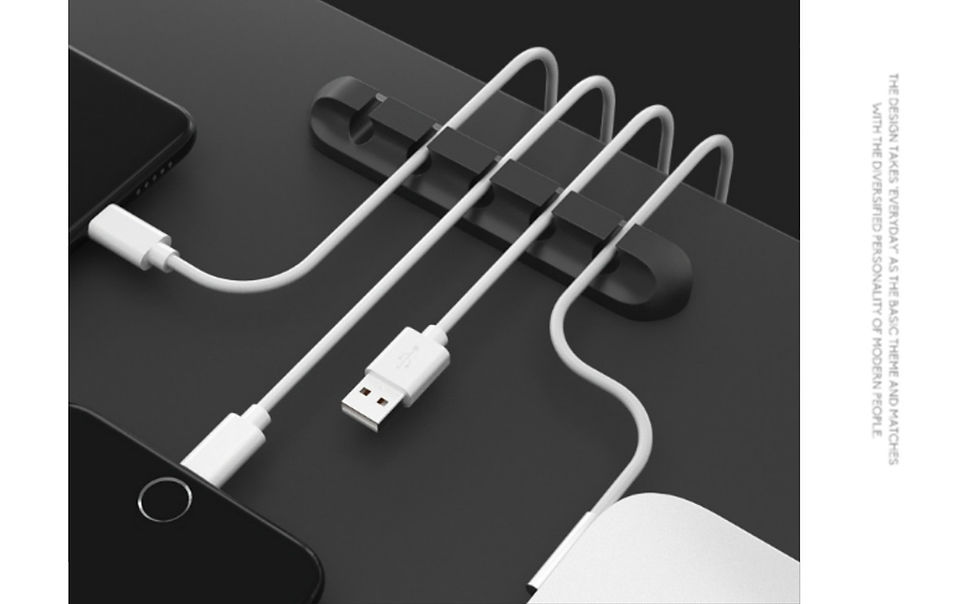 Thumbnail: Self-Adhesive Cable & Power Cord Organizer — Cable Winder