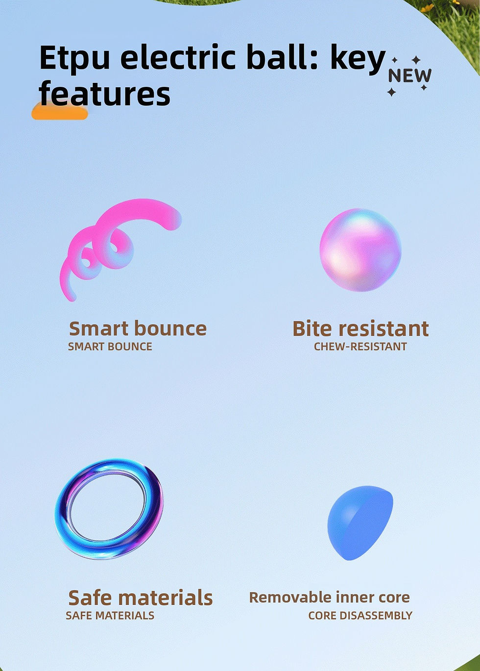 Thumbnail: Electric Dog Ball Toy — Bite-Resistant Interactive Training Ball