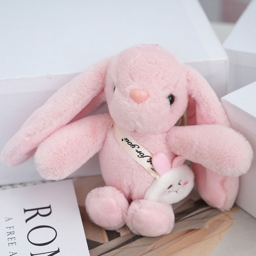 Thumbnail: Rabbit Fur Keychain — 15cm Bag & Car Pendant