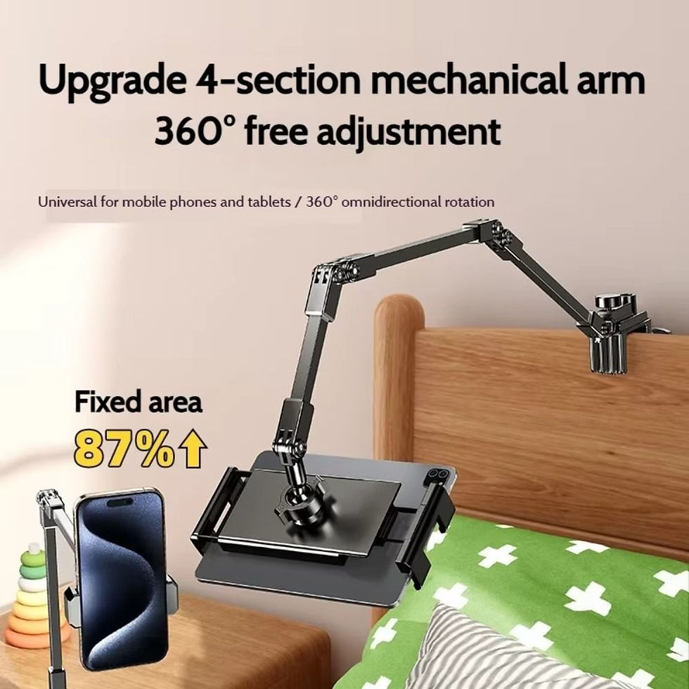 Thumbnail: 360° Rotating Adjustable Tablet Stand — 3-Section Holder