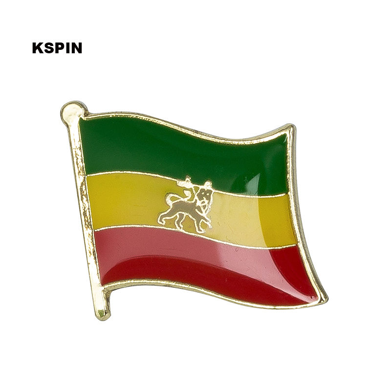 Ethiopia Flag Badge Pin / የኢትዮጵያ ባንዲራ