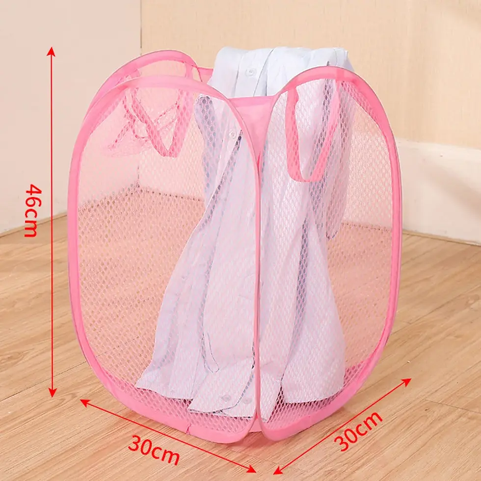 Thumbnail: Folding Laundry Sorting Basket — Dirty Clothes Storage Organizer