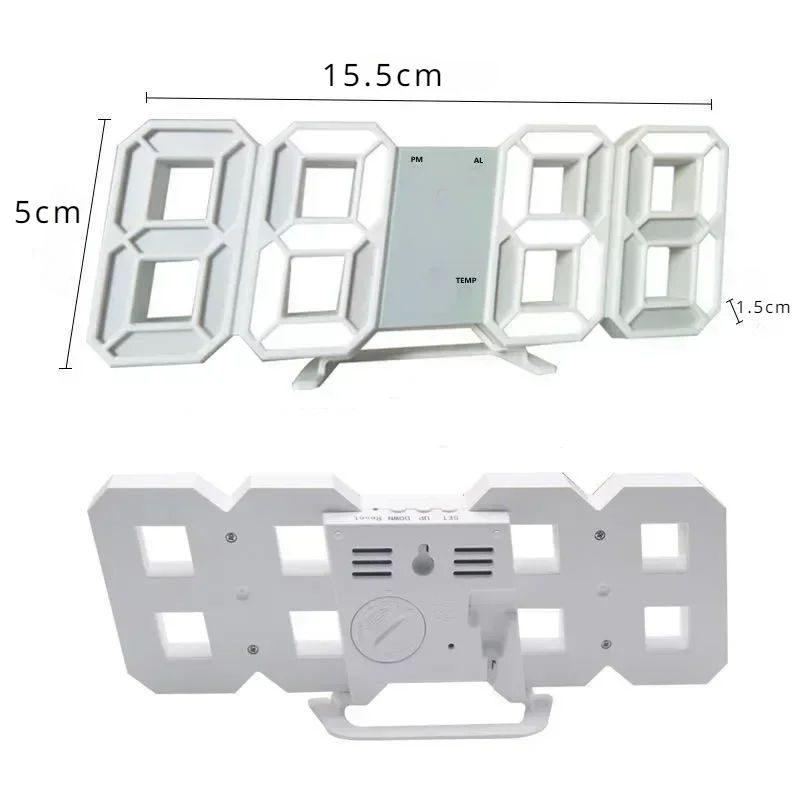 Thumbnail: Digital Desktop & Wall Clock — Adjustable Electronic Display