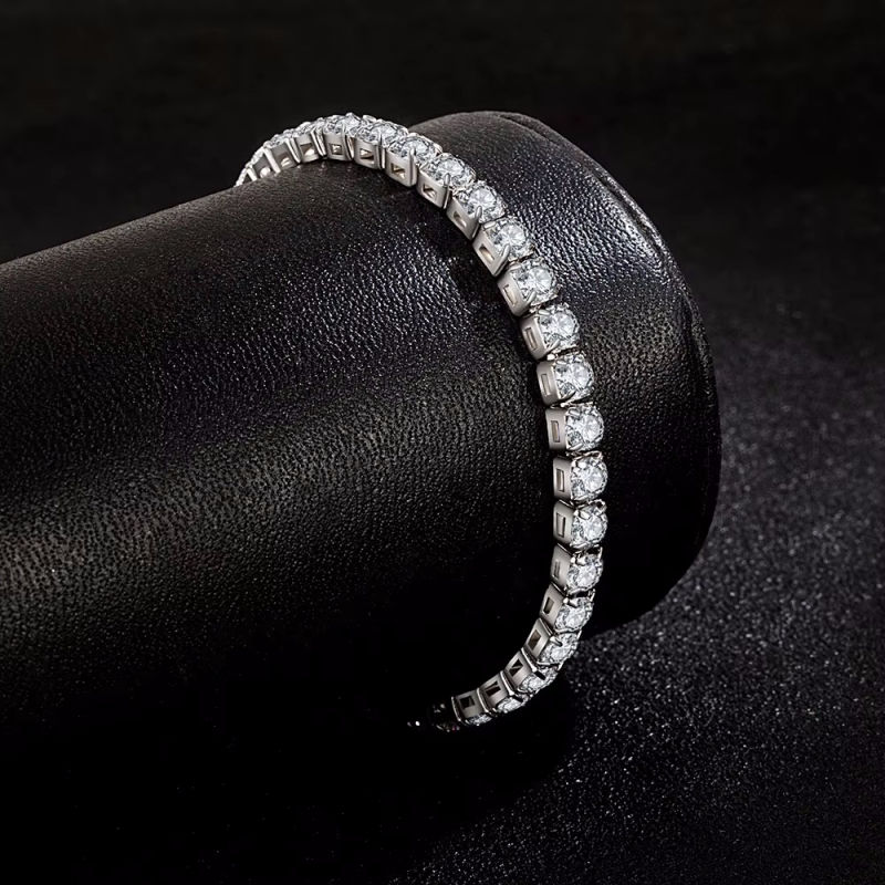 Thumbnail: S925 Sterling Silver Zircon Tennis Bracelet — Elegant Women’s Design