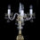 Thumbnail: Marketa-BL Crystal table lamp, with ornate glass bobeches, twisted glass arms & opaque glass candles.