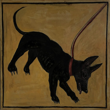 Paweł Sobczak sztuka art obraz painting mosaic dog