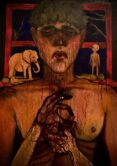 Hombre de barro art spain paintings sztuka obrazy Paweł Sobczak