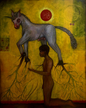 Paweł Sobczak sztuka art obraz painting unicorn