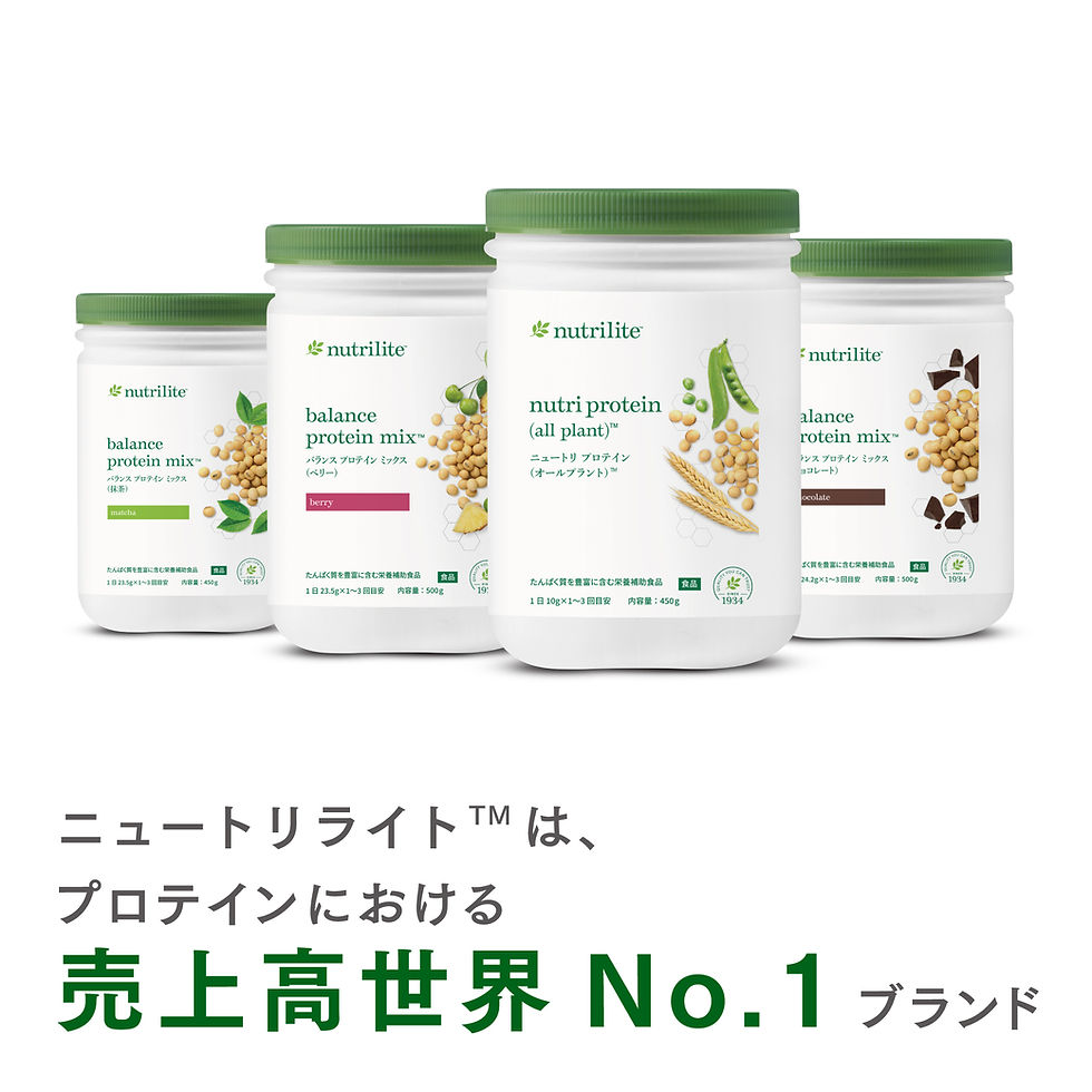 ニュートリライトは、プロテインサプリメントにおける売上高世界No.1ブランド。