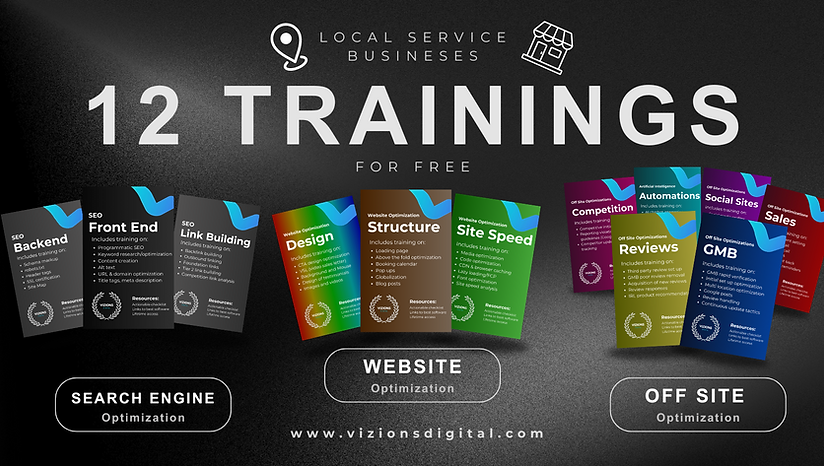 12 Trainings for Service Businesses Vizions Digital