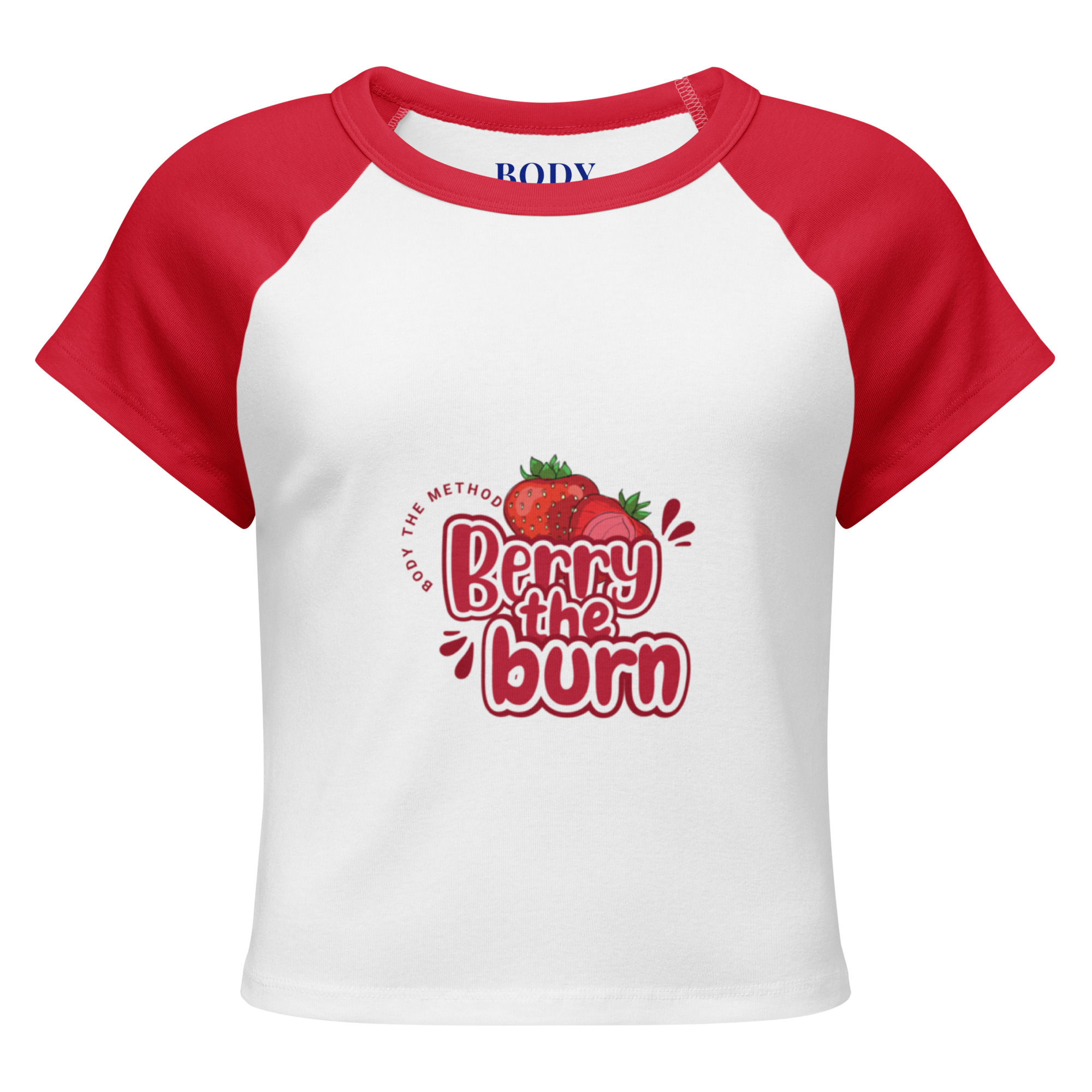 "Berry the Burn" Women’s micro rib raglan baby tee